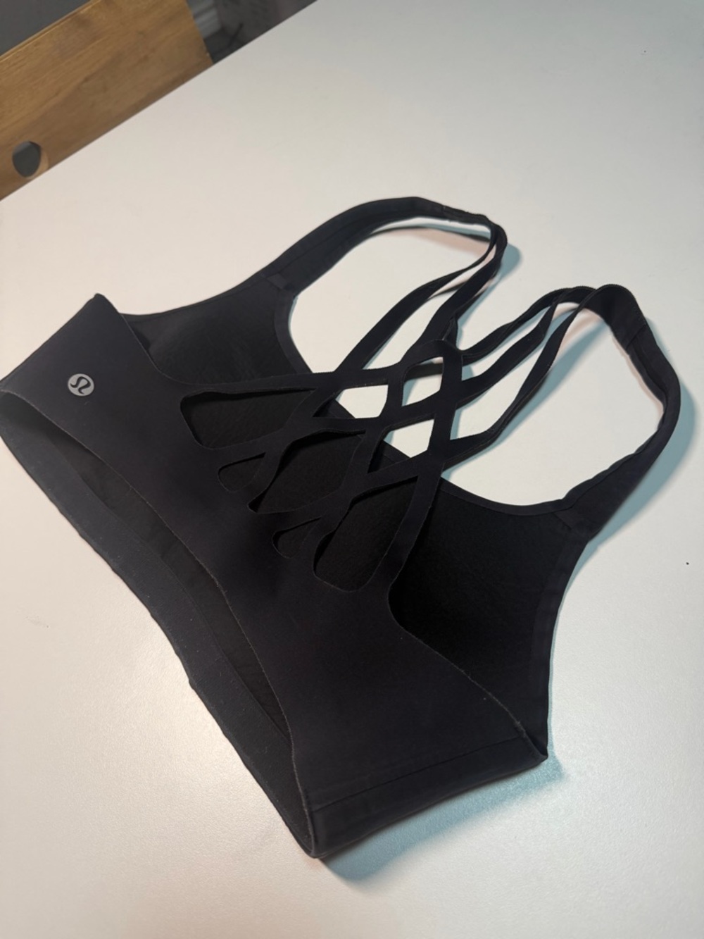 lululemon athletica Black Crisscross Strappy Sports Bra